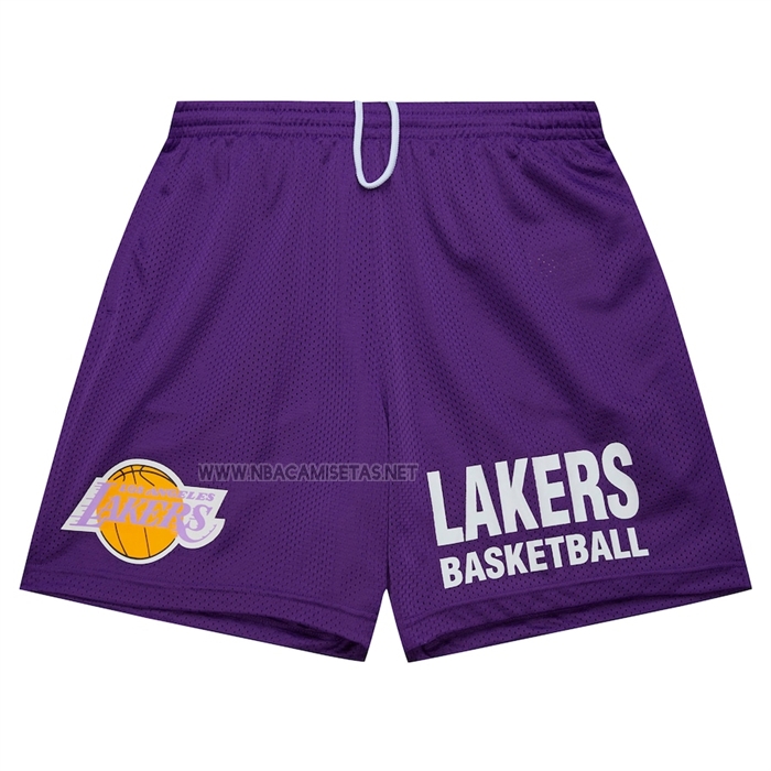 Pantalone Los Angeles Lakers Mitchell & Ness Hardwood Classics Violeta